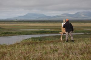 Bob White Painting on the Tundra