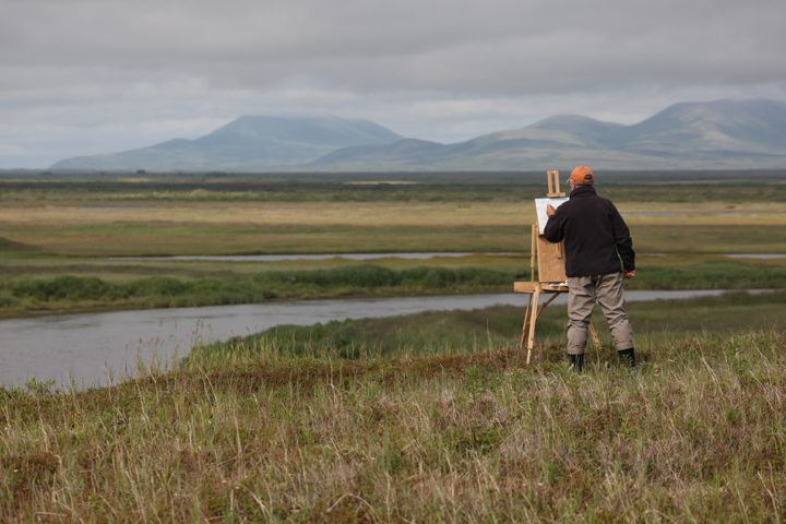 Bob White Painting on the Tundra
