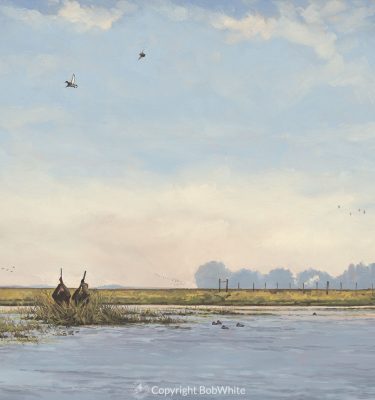 Down Bound - Santa Rita Argentine duck hunting painting
