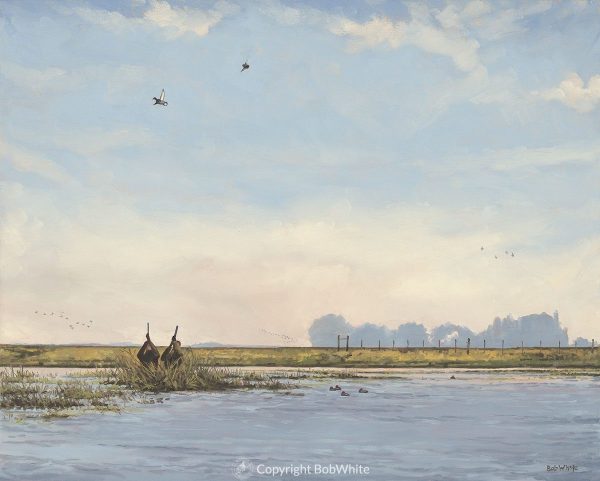 Down Bound - Santa Rita Argentine duck hunting painting