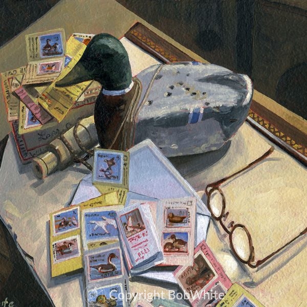 Stamp Collector Oil Painting