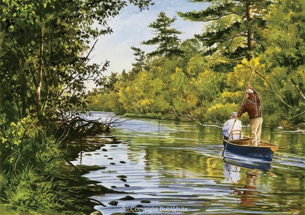 Blue Boat on the Bois Brule Print