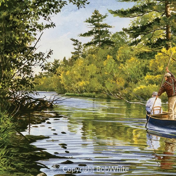 Blue Boat on the Bois Brule Print