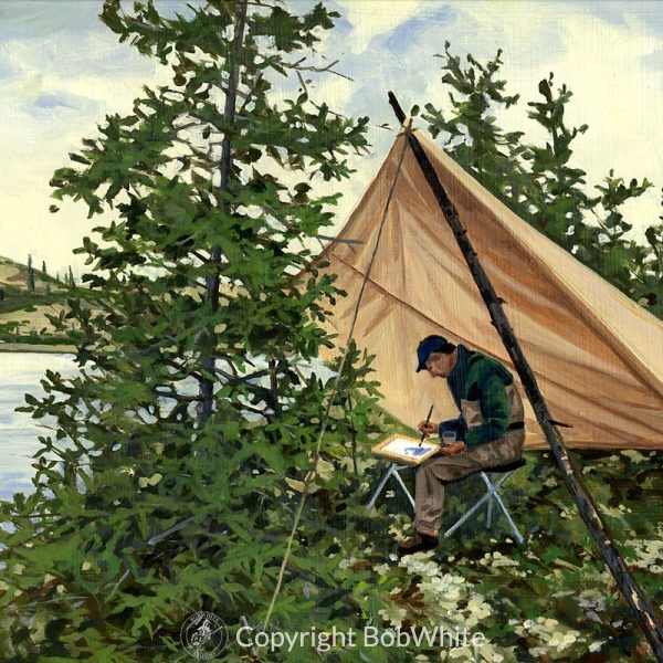 CD Clarke at His Easel