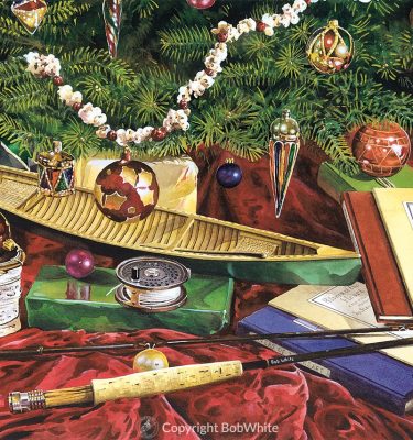 Christmas Day Fly Fishing Holiday Cards