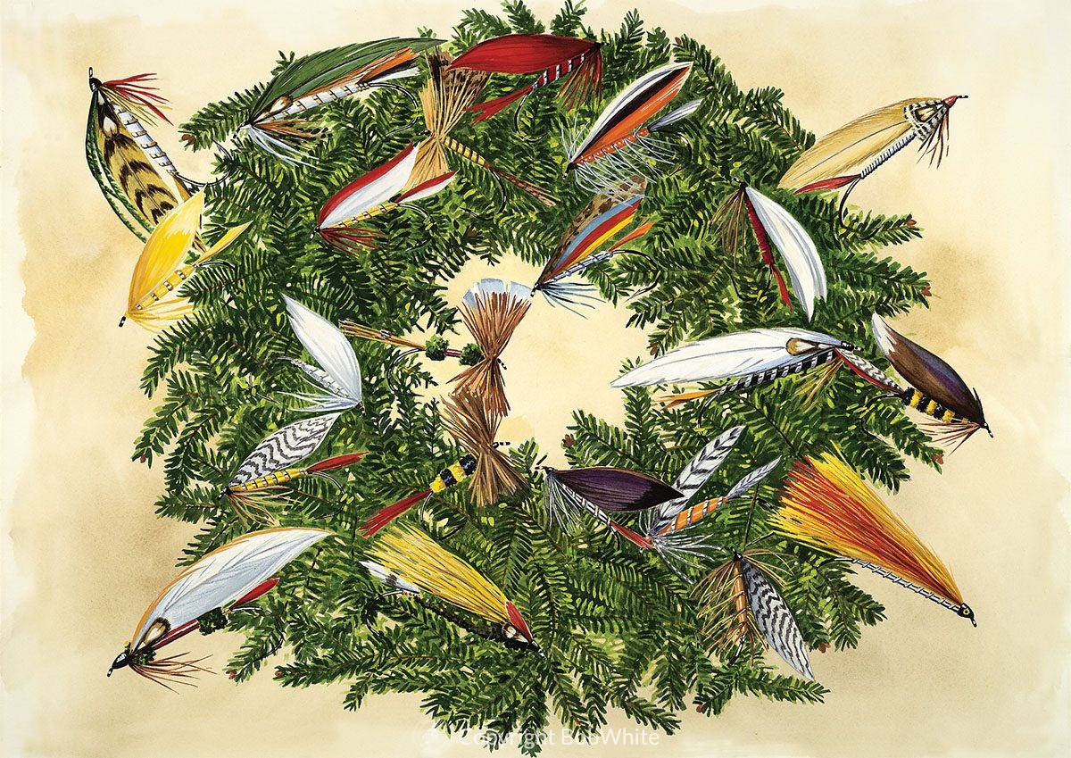 Fly Wreath Holiday Card