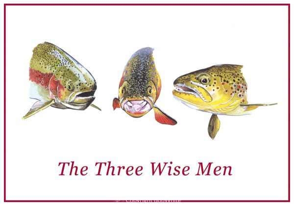 Three Wise Men Trout Holiday Cards