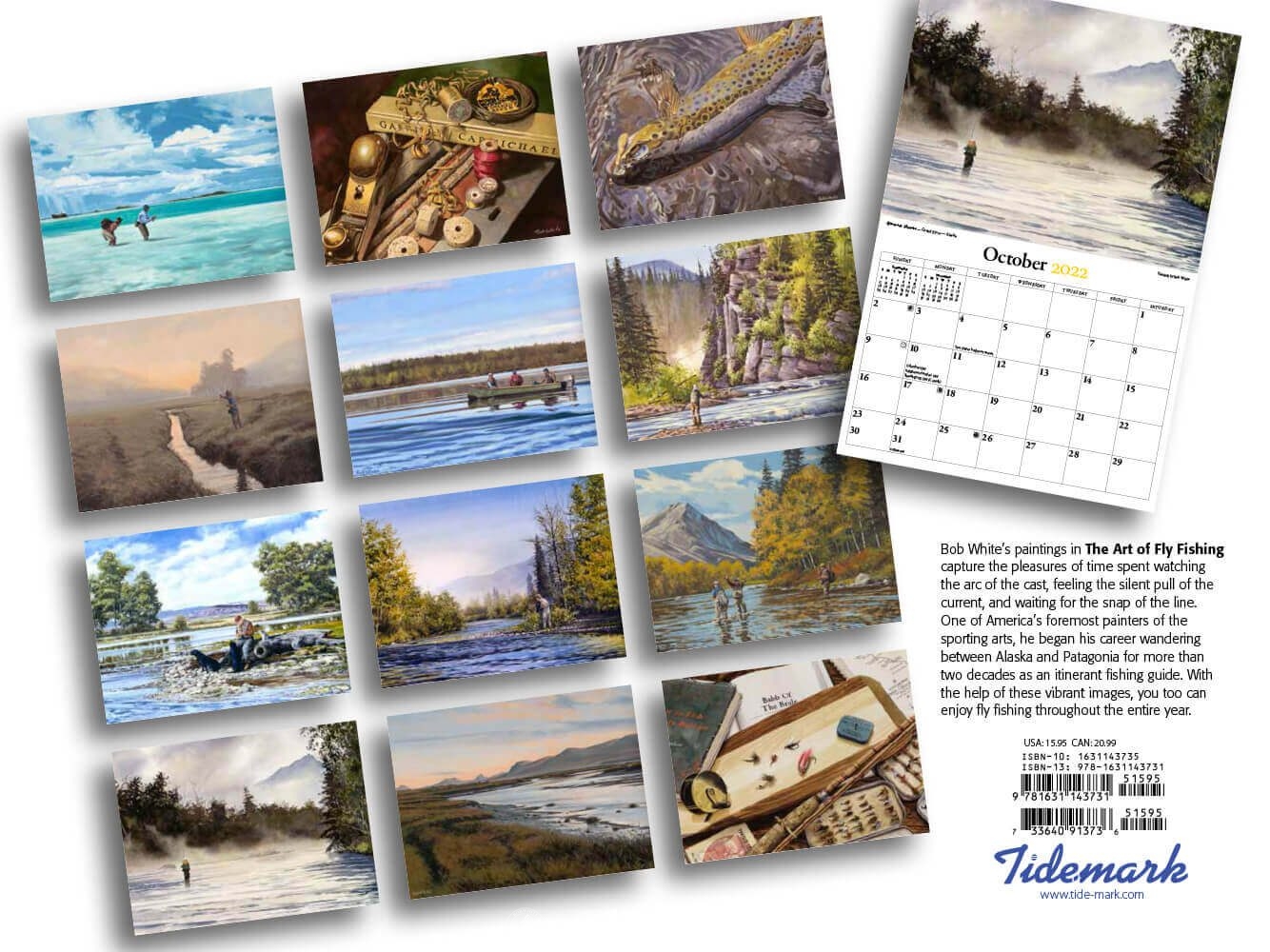 The Art of Fly Fishing 2022 Calendar BobWhite Studio