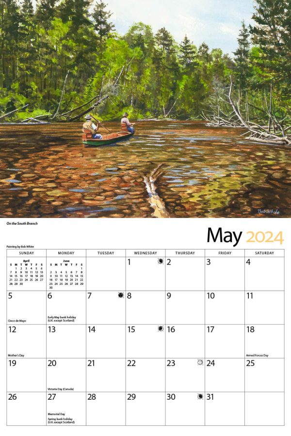 2024 Fly Fishing Calendar Spread