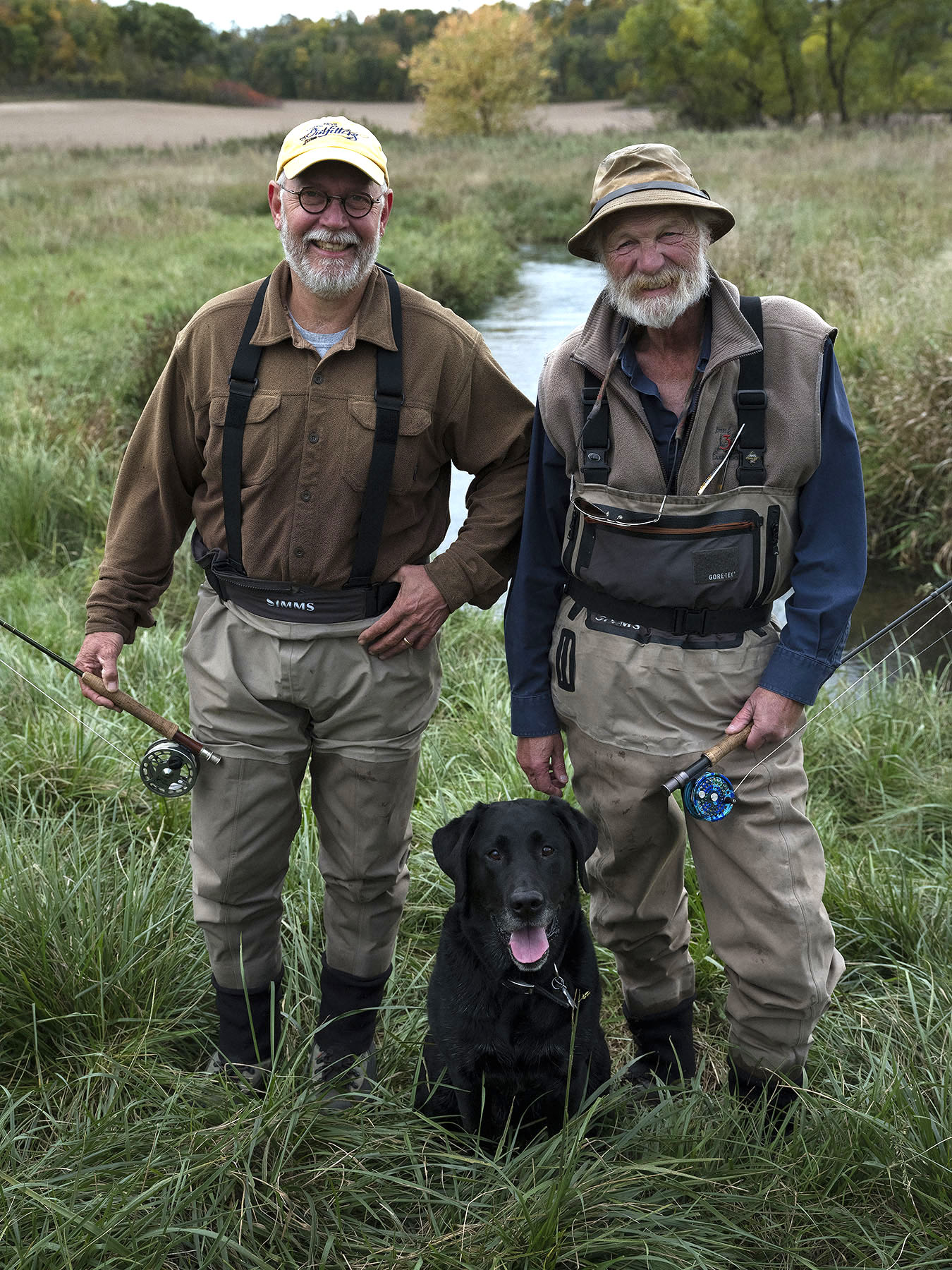 John Gierach, Bob White, and Moose