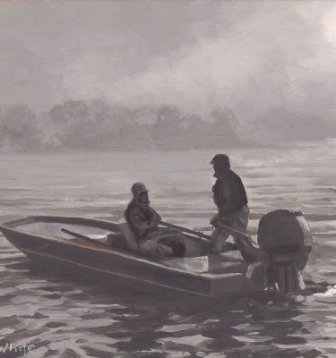 Fifty Shades of Rain Alaska Fishing Painting
