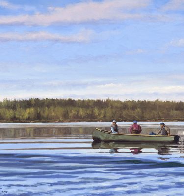 On the Way to Nats Cove Labrador Trout Fishing Painting