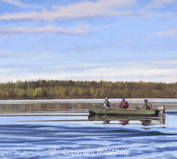 On the Way to Nats Cove Labrador Trout Fishing Painting