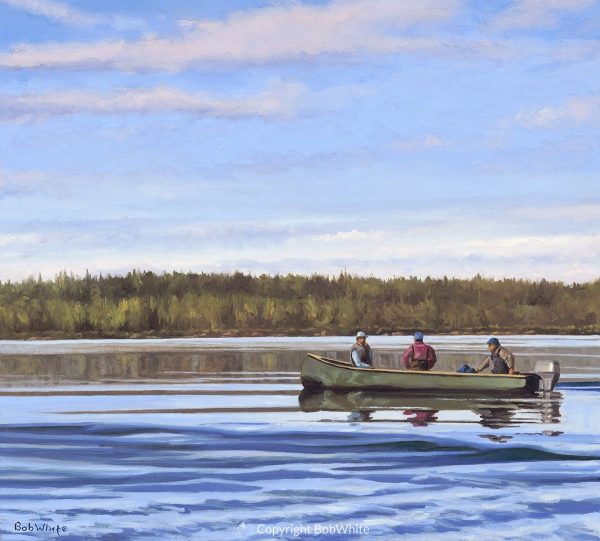 On the Way to Nats Cove Labrador Trout Fishing Painting