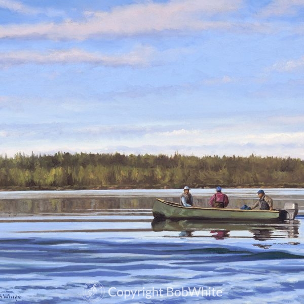 On the Way to Nats Cove Labrador Trout Fishing Painting