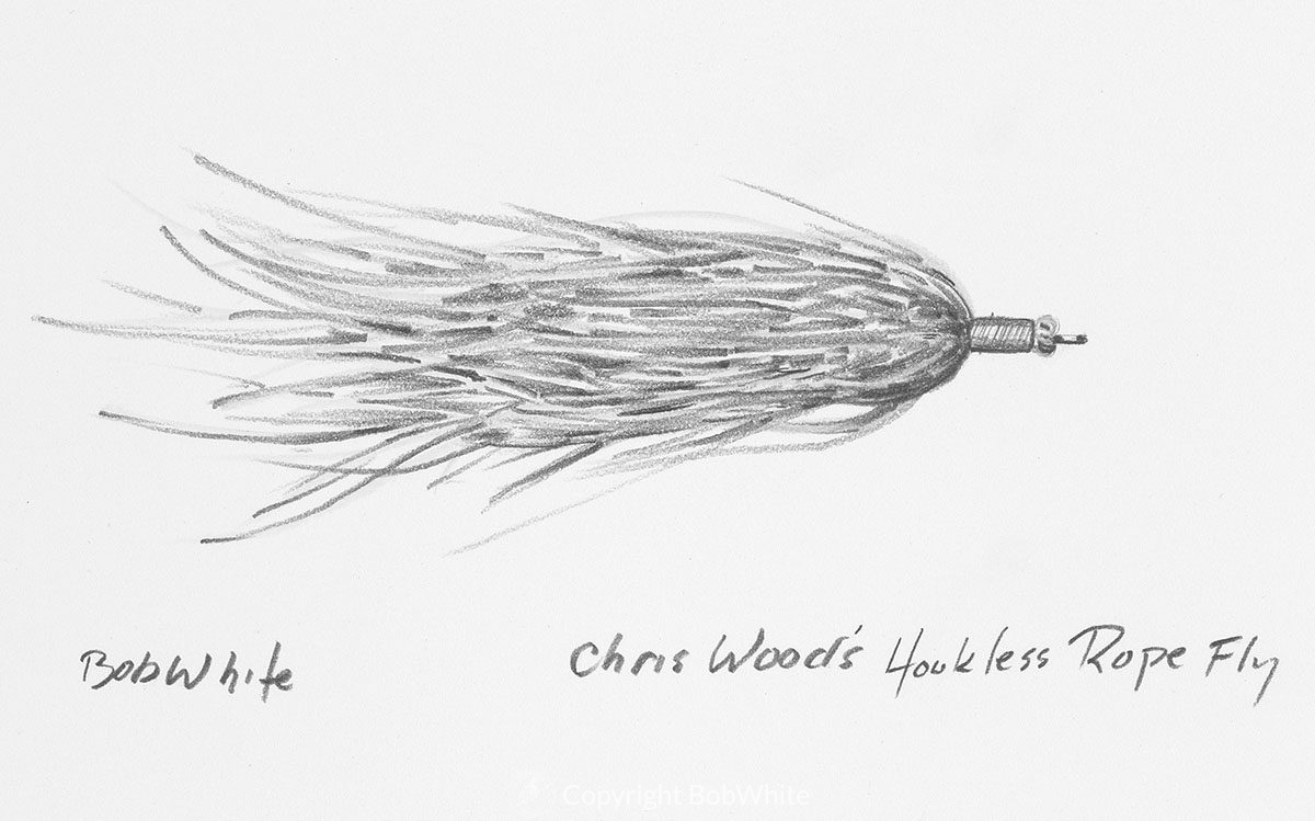 Hookless Rope Fly Drawing - BobWhite Studio