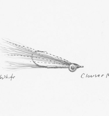 Clouser Minnow Fly Drawing