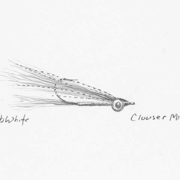 Clouser Minnow Fly Drawing