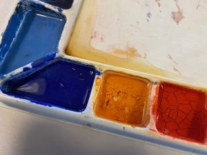 Reconstituting dried watercolor paints