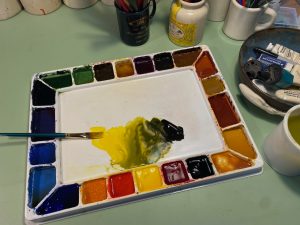 Watercolor Painting Palette Set-Up