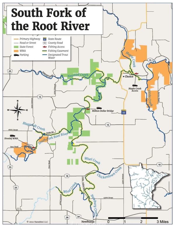 Minnesota Fly Fishing Maps Sample Map